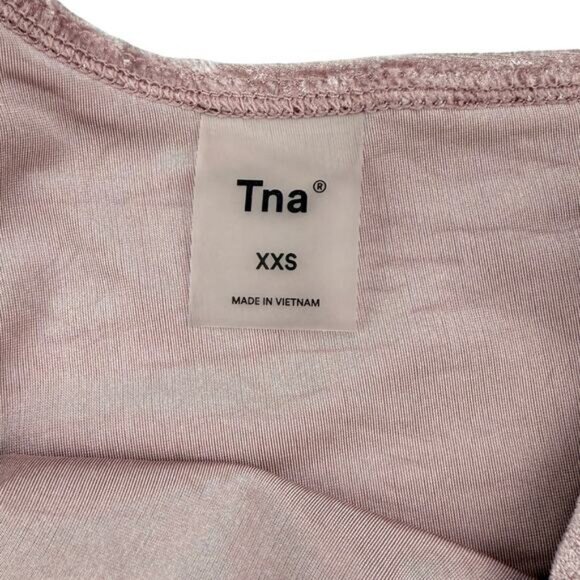 Aritzia Tna Hollywood Velvet Shirt In Pink Size XXS - Picture 6 of 8